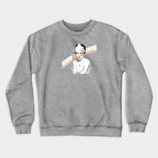 TITILEIN Rainbow Flapper Drawing Crewneck Sweatshirt